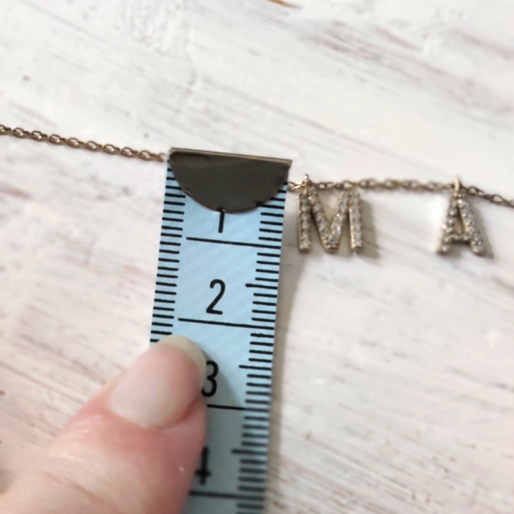 ⭐3 For $21⭐Gold Letter Charm Necklace - Picture 4 of 7